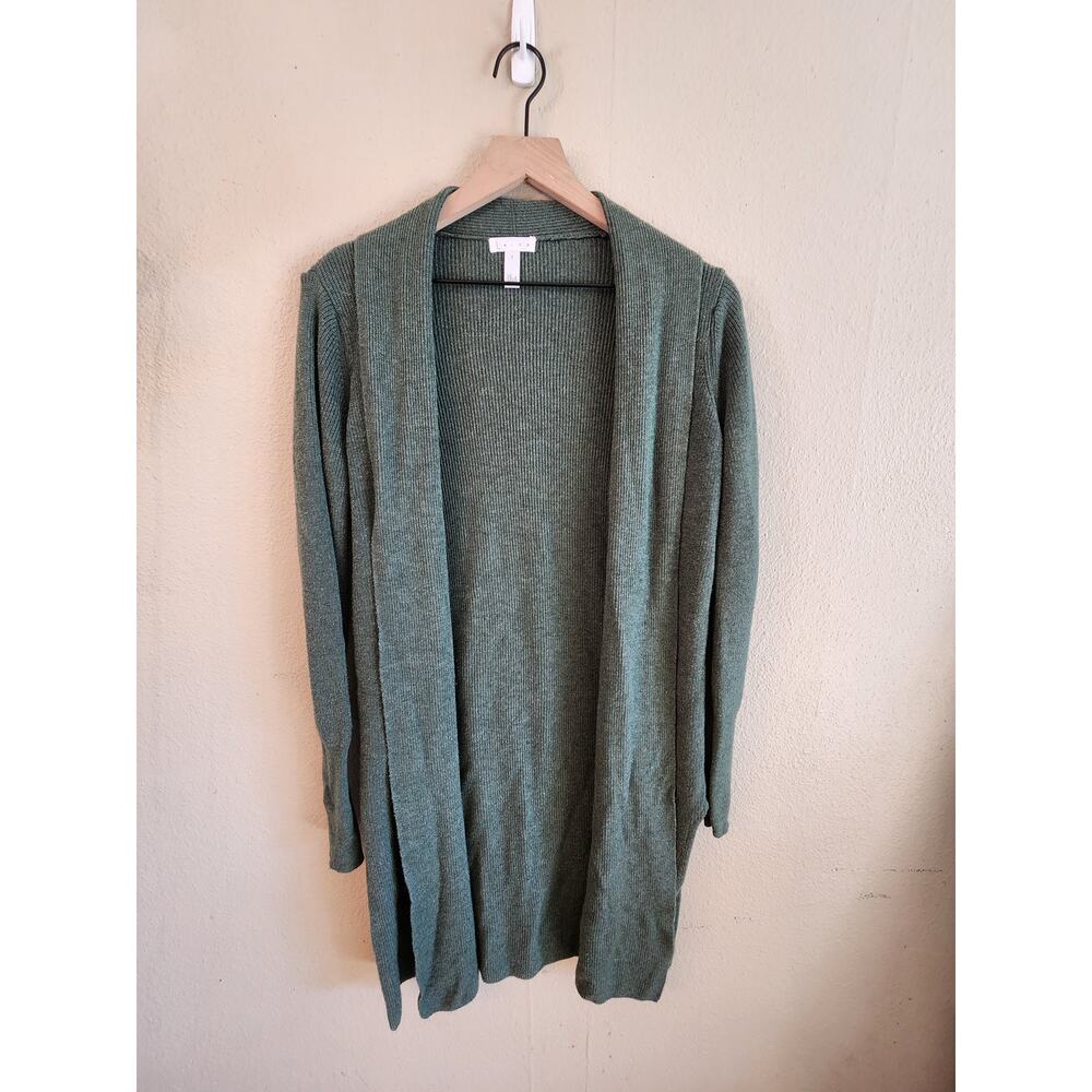 Leith Women's Long Line Sweater SZ Small Green